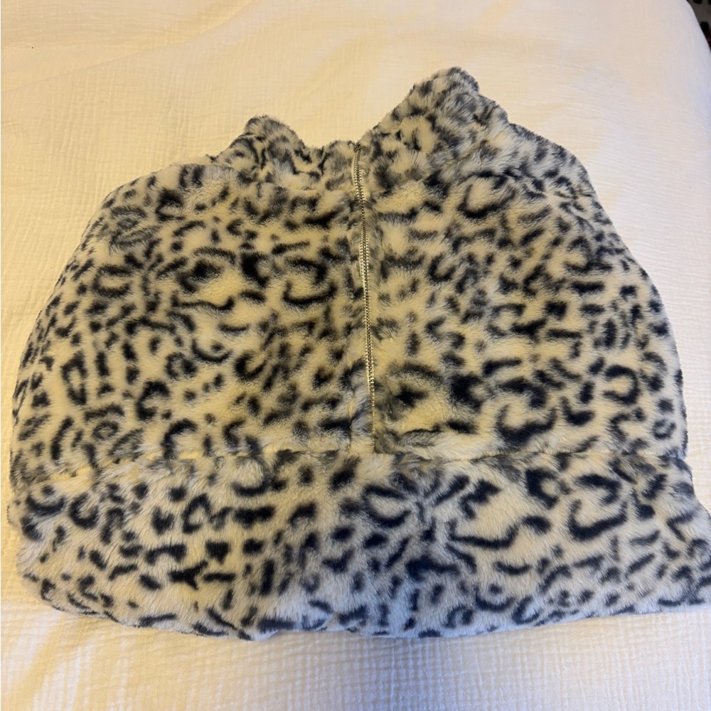 Motel Rocks Nero Ring Pull Jacket In White Leopard - Picture 14 of 14